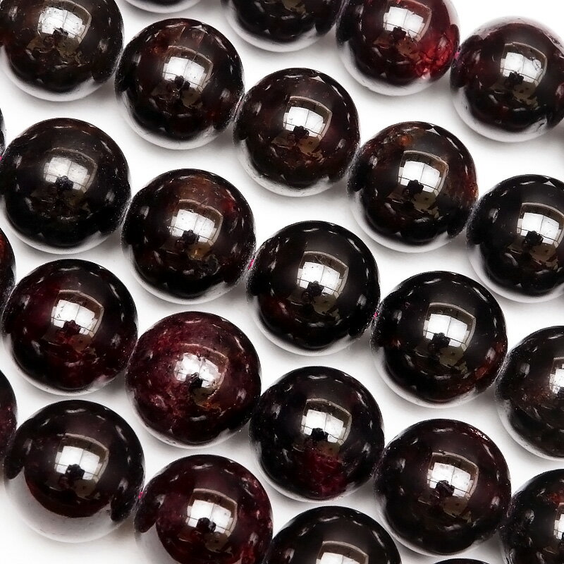 ガーネット 丸玉 10mm【1連販売】▽ レッドガーネット パイロープ 1月の誕生石 柘榴石 ざくろ石 Garnet ラウンド 丸ビーズ 連売り 天然石 ビーズ...
