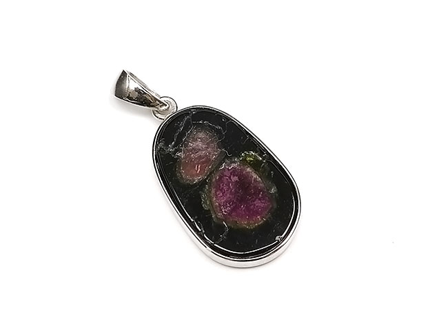 ウォーターメロントルマリン ペンダントトップ No.72【1点もの】▽ バイカラー トルマリン 電気石 Tourmaline 10月の誕生石 ペンダント シルバ...