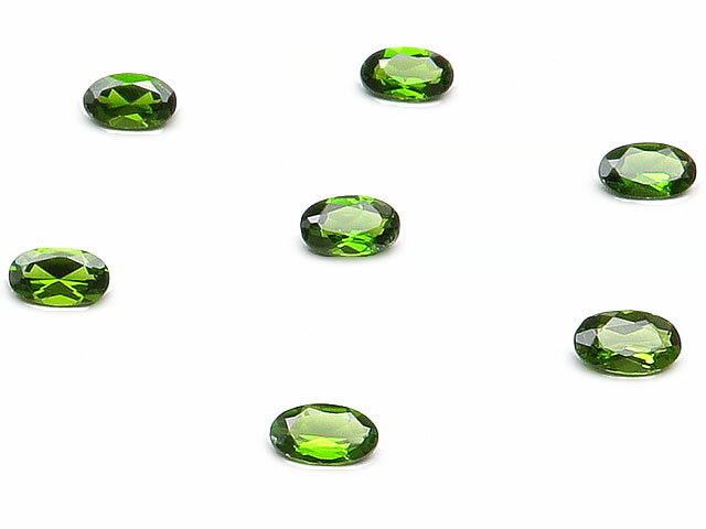 クロムトルマリン オーバルファセットカット ルース 5×3mm【10コ販売】▽ トルマリン 電気石 Tourmaline..