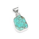 メキシカンターコイズ ペンダントトップ No.4【1点もの】▽ ターコイズ スカイストーン トルコ石 Turquoise 12月の誕生石 ペンダント シルバー ...