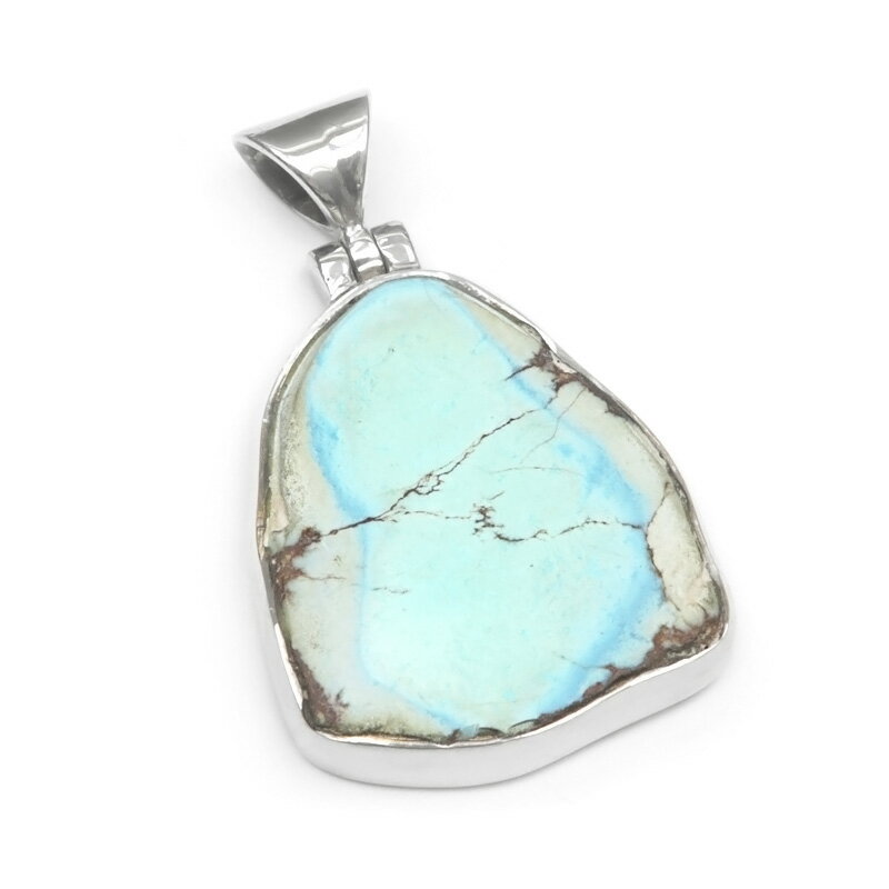 カザフスタンターコイズ ペンダントトップ No.2【1点もの】▽ ターコイズ スカイストーン トルコ石 Turquoise 12月の誕生石 ペンダント シルバー...