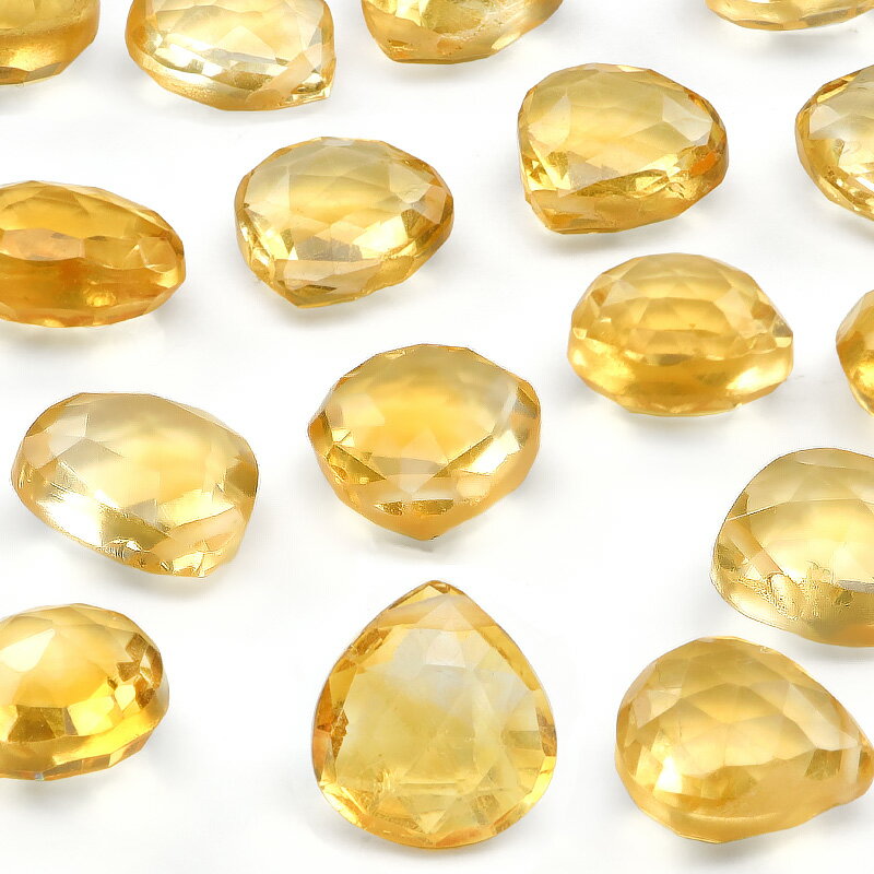 【粒販売】ブラジル産 シトリン マロンカット 8mm【2粒販売】▽ シトリントパーズ 黄水晶 Citrine 11月の誕生石 しずく 雫 粒売り 天然石 ビーズ...