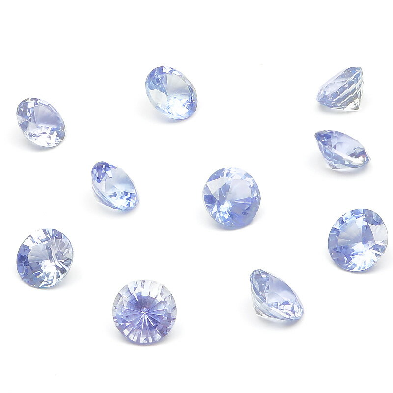 スリランカ産 サファイア コインファセットカット ルース 4mm【1コ販売】▽ サファイヤ 蒼玉 Sapphire 9月の誕生石 コランダム 裸石 ラウンドカット 天然石 ビーズ パワーストーン パーツ アクセサリー 素材 材料