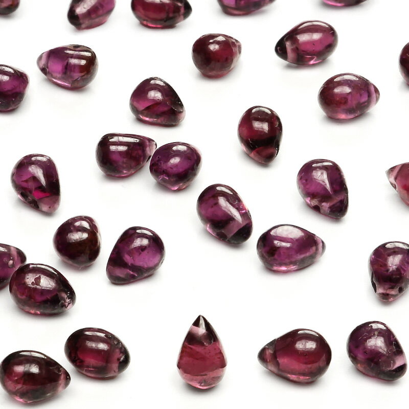 【粒販売】インド産 ロードライトガーネット ドロップ 5mm【6粒販売】▽ パープルガーネット パイロープ アルマンディン 1月の誕生石 柘榴石 ざくろ石 Ga...