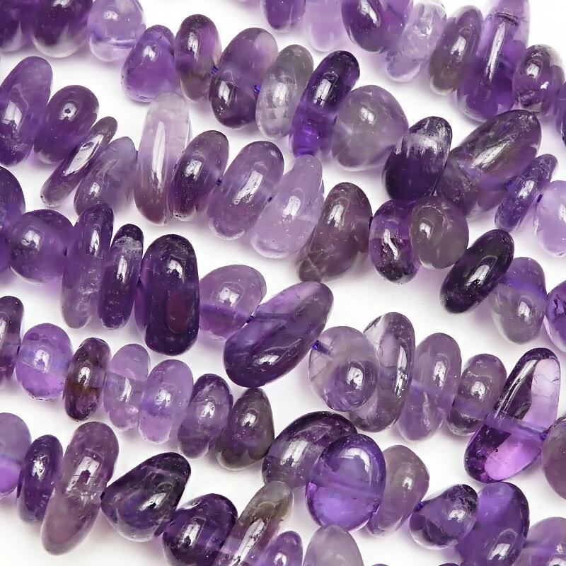 アメジスト ナゲット 5〜12mm【1連販売】▽ アメシスト 紫水晶 Amethyst 2月の誕生石 タンブル 連売り 天然石 ビーズ パワーストーン パーツ ...