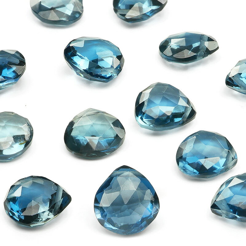 【粒販売】ブラジル産 ロンドンブルートパーズ マロンカット 8mm【2粒販売】▽ トパーズ ブルートパーズ Topaz 11月の誕生石 しずく 雫 粒売り 天然...