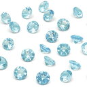 ブラジル産 スイスブルートパーズ コインファセットカット ルース 4mm【4コ販売】▽ トパーズ ブルートパーズ Topaz 11月の誕生石 裸石 ..