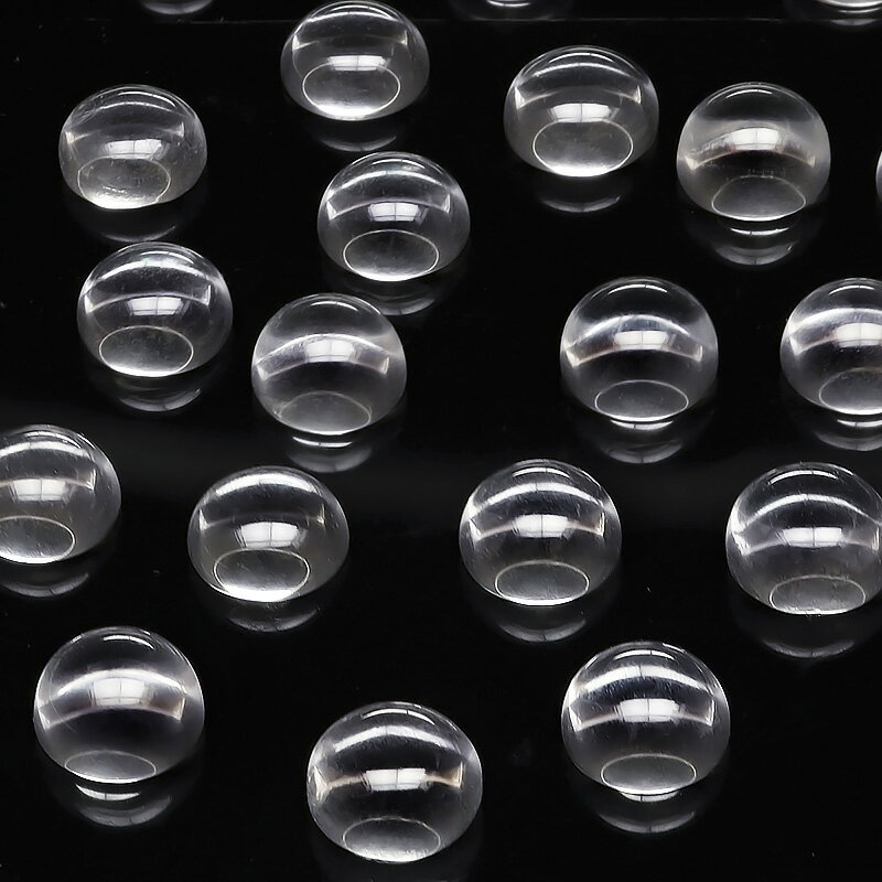 ブラジル産 天然水晶 クリスタルクォーツ コイン カボション 6mm【8コ販売】▽ クリスタル 水晶 本水晶 ロッククリスタル 水精 石英 Crystal qu...