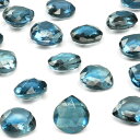 【粒販売】ブラジル産 ロンドンブルートパーズ マロンカット 7mm【2粒販売】▽ トパーズ ブルートパーズ Topaz 11月の誕生石 しずく 雫 粒売り 天然...