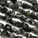 ブラックトルマリン ラフロック 4〜10mm【1連販売】▽ ショール トルマリン 電気石 Tourmaline 10月の誕生石 タンブル 連売り 天然石 ビーズ...