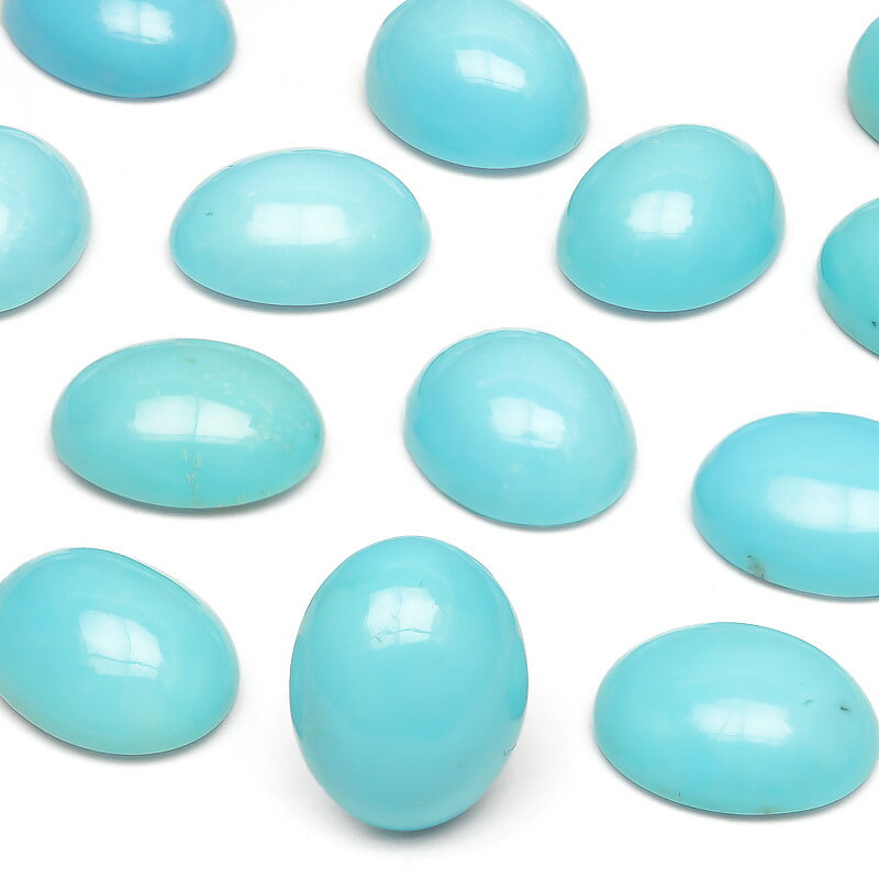 アリゾナ州キングマン産 ターコイズ(キングマンターコイズ) オーバル カボション 10×8mm【2コ販売】▽ ターコイズ スカイストーン トルコ石 Turquo...