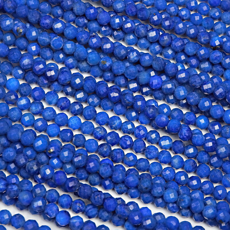 ラピスラズリ 面カット 丸玉 2mm［プ