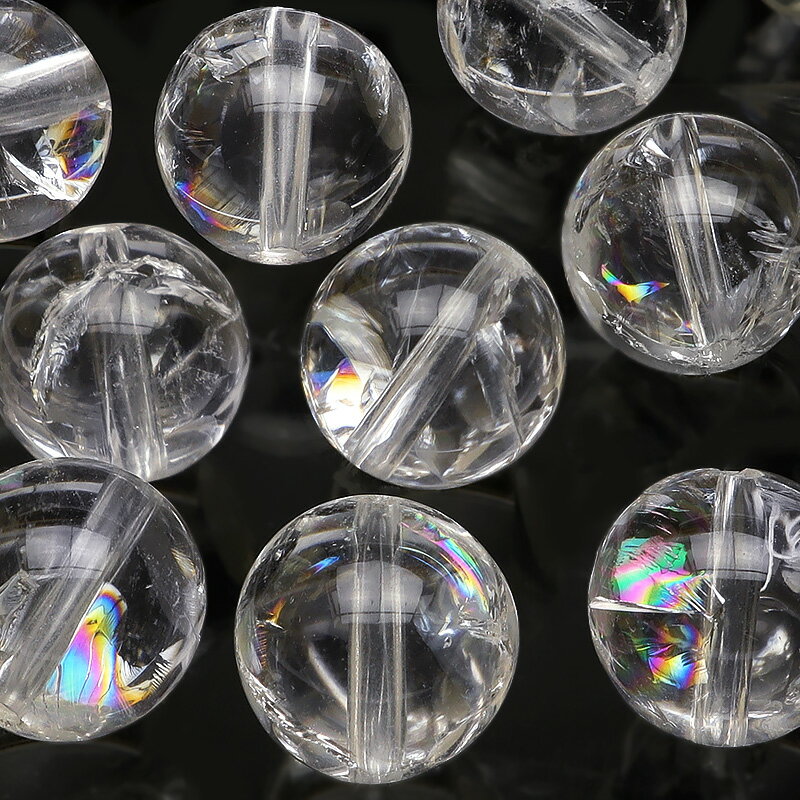 【粒販売】ブラジル産 レインボークリスタル 丸玉 10mm【4粒販売】▽ アイリスクォーツ レインボー水晶 クリスタル 水晶 Crystal 4月の誕生石 ラウ...