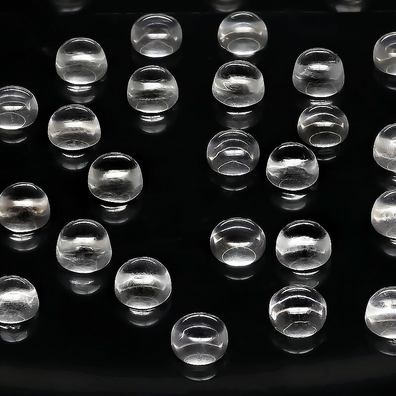 ブラジル産 天然水晶 クリスタルクォーツ コイン カボション 4mm【10コ販売】▽ クリスタル 水晶 本水晶 ロッククリスタル 水精 石英 Crystal q...