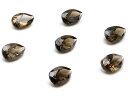 スモーキークォーツ ペアシェイプファセットカット ルース 8×5mm【10コ販売】▽ 煙水晶 Smoky quartz 裸石 粒売り 天然石 ビーズ パワースト...