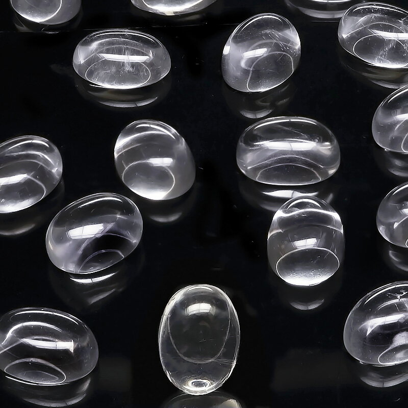 ブラジル産 天然水晶 クリスタルクォーツ オーバル カボション 8×6mm【6コ販売】▽ クリスタル 水晶 本水晶 ロッククリスタル 水精 石英 Crystal...