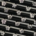 ローズクォーツ スターカット 6mm【1連販売】▽ 紅水晶 バラ石英 Rose quartz 10月の誕生石 星型 連売り 天然石 ビーズ パワーストーン パー...