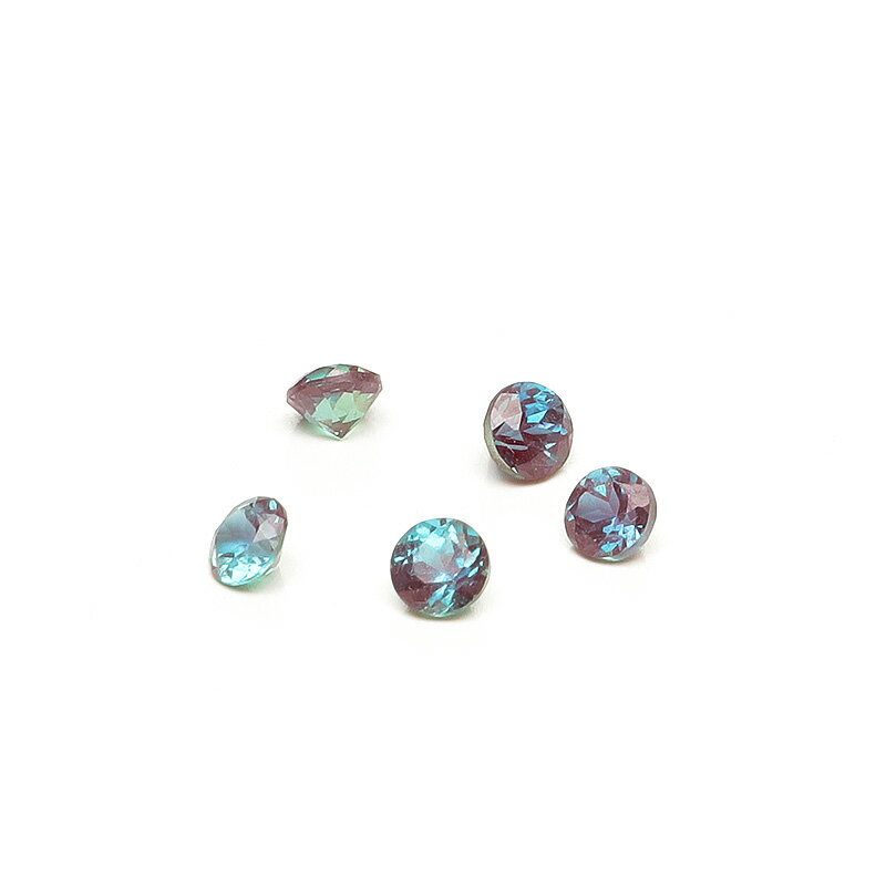 合成アレキサンドライト コインファセットカット ルース 3mm【1コ販売】▽ アレクサンドライト 変彩金緑石 Alexandrite 6月の誕生石 裸石 ラウンドカット 粒売り 天然石 ビーズ パワーストーン パーツ アクセサリー 素材 材料