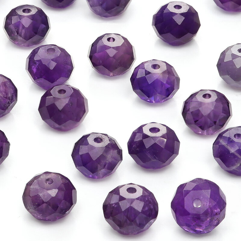 【粒販売】ザンビア産 アメジスト ボタンカット 6×5mm【10粒販売】▽ アメシスト 紫水晶 Amethyst 2月の誕生石 粒売り 天然石 ビーズ パワース...