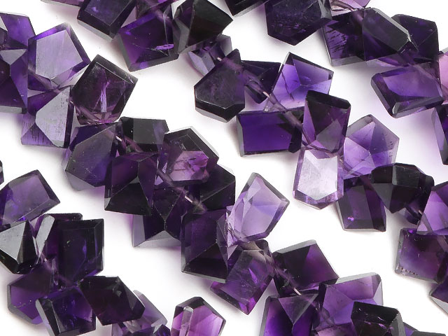 アメジスト ナゲットカット 8～9mm▽ アメシスト 紫水晶 Amethyst 2月の誕生石 タンブル 連売り 天然石 ビーズ パワーストーン パーツ アクセサリー 素材 材料