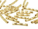 14KGF ツイストカーブチューブ 1.5×13mm【4コ販売】▽ パーツ アクセサリー クラフト 金具 USA製 14Kゴールドフィルド 14金ゴールドフィル...