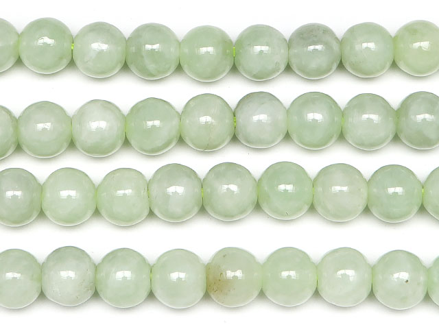 動画有 ビルマ産 翡翠 ジェダイト 丸玉 6mm【1連販売】▽ 本翡翠 ひすい ミャンマー産 Jadeite 5月の誕生石 ラウンド 丸ビーズ 連売り 天然石 ビーズ パワーストーン パーツ アクセサリー 素材 材料