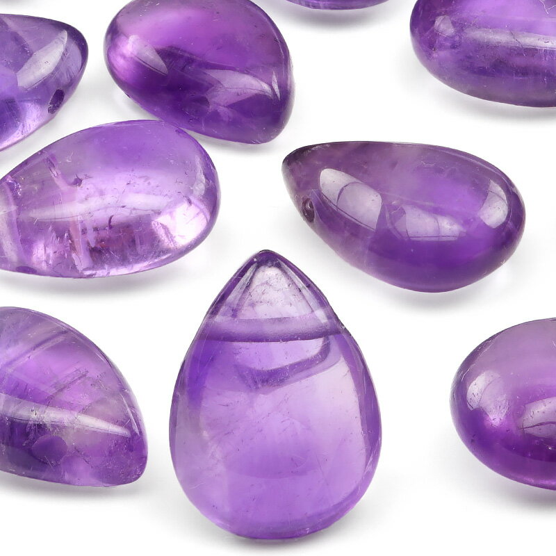 【粒販売】アフリカ産 アメジスト ペアシェイプ 14×10mm【2粒販売】▽ アメシスト 紫水晶 Amethyst 2月の誕生石 しずく 雫 粒売り 天然石 ビ...