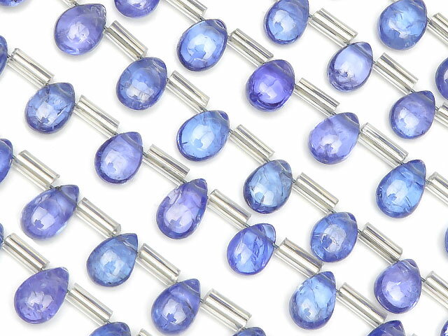 タンザナイト ペアシェイプ 5～7mm【1連販売】▽ ブルーゾイサイト 灰簾石 Tanzanite 12月の誕生石 しずく 雫 連売り 天然石 ビーズ パワーストーン パーツ アクセサリー 素材 材料