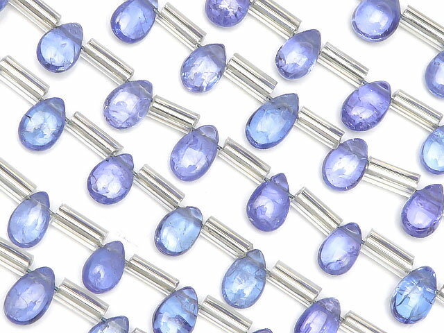 タンザナイト ペアシェイプ 4～6mm【1連販売】▽ ブルーゾイサイト 灰簾石 Tanzanite 12月の誕生石 しずく 雫 連売り 天然石 ビーズ パワーストーン パーツ アクセサリー 素材 材料 1