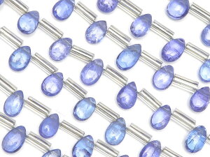 タンザナイト ペアシェイプ 4～6mm【1連販売】▽ ブルーゾイサイト 灰簾石 Tanzanite 12月の誕生石 しずく 雫 連売り 天然石 ビーズ パワーストーン パーツ アクセサリー 素材 材料