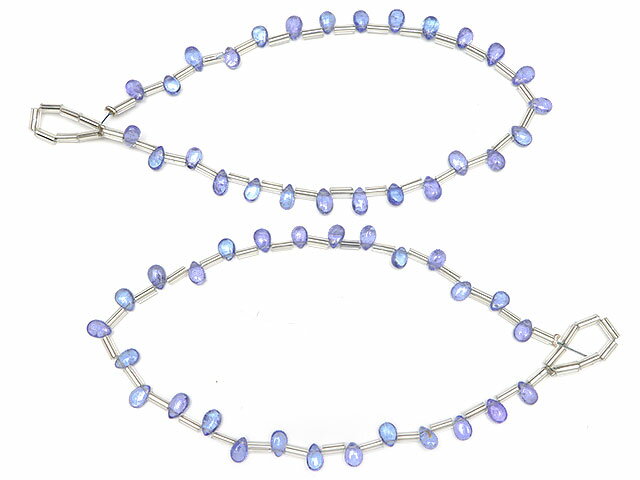 タンザナイト ペアシェイプ 4～6mm【1連販売】▽ ブルーゾイサイト 灰簾石 Tanzanite 12月の誕生石 しずく 雫 連売り 天然石 ビーズ パワーストーン パーツ アクセサリー 素材 材料 3