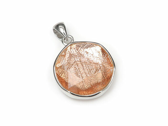 ムオニナルスタ隕石 メテオライト ピンクゴールドカラー 六芒星 ペンダントトップ 17mm【1コ販売】▽ 鉄隕石 隕鉄 天然隕石 Meteorite ペンダント...