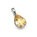 シトリン ペンダントトップ 13×9mm No.7【1点もの】▽ シトリントパーズ 黄水晶 Citrine 11月の誕生石 ペンダント シルバー 天然石 ビーズ...