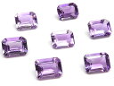 ブラジル産 アメジスト レクタングルファセットカット ルース 8×6mm【5コ販売】▽ アメシスト 紫水晶 Amethyst 2月の誕生石 裸石 粒売り 天然石 ビーズ パワーストーン パーツ アクセサリー 素材 材料