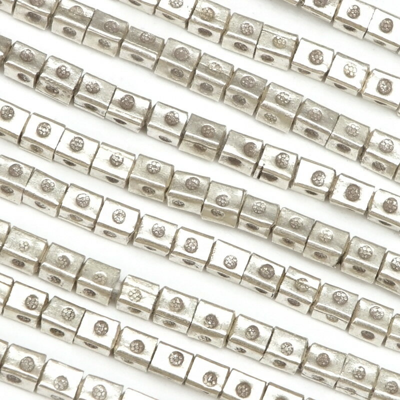 カレンシルバー デザインキューブ 1〜2mm【1連販売】▽ シルバー950 ブリタニアシルバー ハンドメイド パーツ アクセサリー クラフト 手作り ビーズ シ...