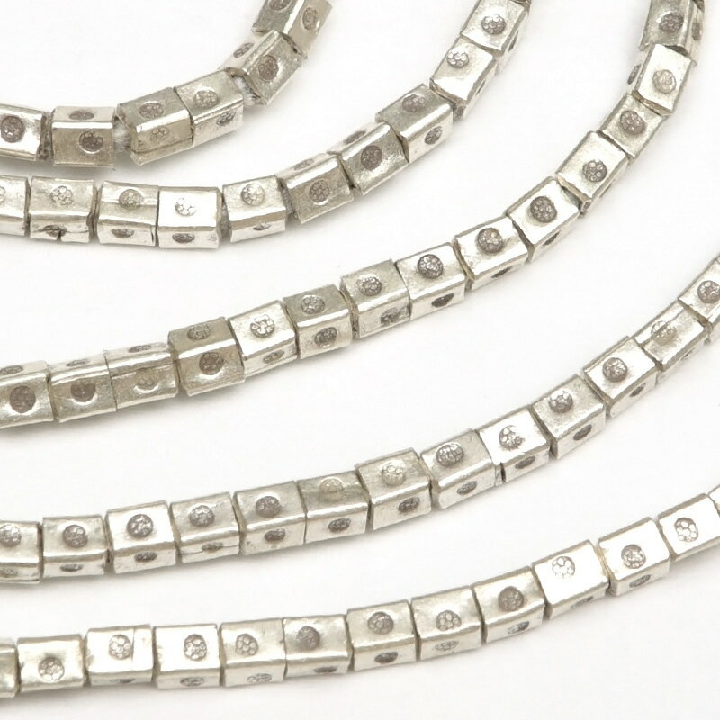 カレンシルバー デザインキューブ 1〜2mm【1連販売】▽ シルバー950 ブリタニアシルバー ハンドメイド パーツ アクセサリー クラフト 手作り ビーズ シルバービーズ シルバー 銀 シルバーシルバー細工 Karen SilverR シルバー925 素材 材料