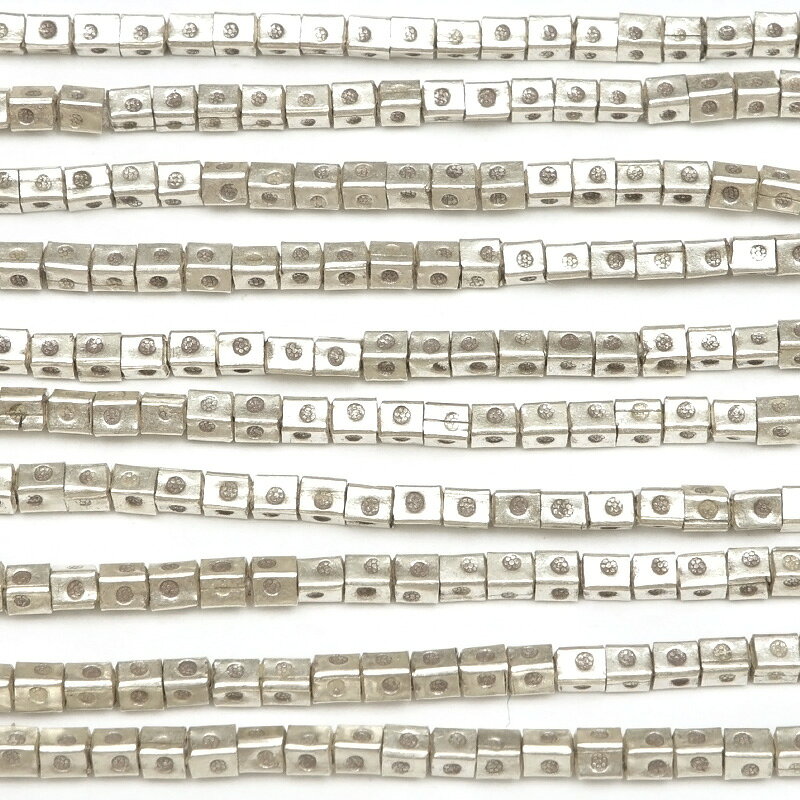 カレンシルバー デザインキューブ 1〜2mm【1連販売】▽ シルバー950 ブリタニアシルバー ハンドメイド パーツ アクセサリー クラフト 手作り ビーズ シルバービーズ シルバー 銀 シルバーシルバー細工 Karen SilverR シルバー925 素材 材料