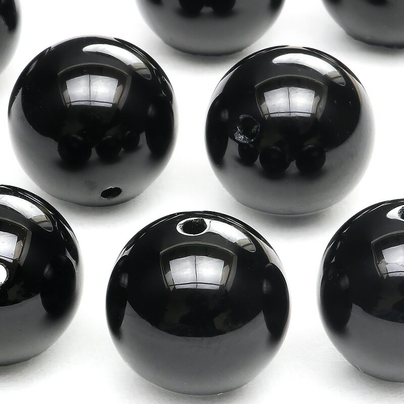 【粒販売】ブラジル産 ブラックトルマリン 丸玉 12mm【4粒販売】▽ ショール トルマリン 電気石 Tourmaline 10月の誕生石 ラウンド 丸ビーズ ...