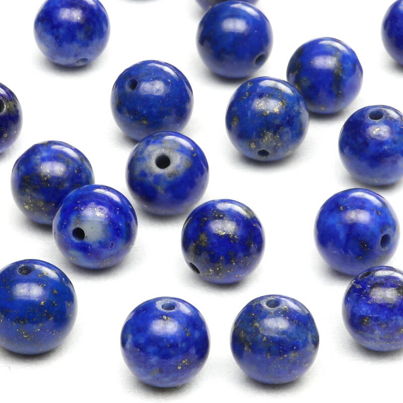 【粒販売】ラピスラズリ 丸玉 6mm【6粒販売】▽ ラズライト 瑠璃 青金石 Lapis lazuli 12月の誕生石 ラウンド 丸ビーズ 粒売り 天然石 ビー...