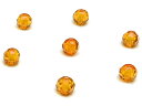 【粒販売】バルティックアンバー（琥珀） 32面カット 丸玉 4mm【7粒販売】▽ 琥珀 アンバー Amber ラウンドカット 粒売り 天然石 ビーズ パワーストーン パーツ アクセサリー 素材 材料