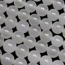 ホワイトカルセドニー 丸玉 6mm【1連販売】▽ カルセドニー アゲート メノウ Chalcedony ラウンド 丸ビーズ 連売り 天然石 ビーズ パワーストー...