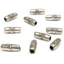 カレンシルバー デザインチューブ 6×3mm【5コ販売】▽ シルバー950 ブリタニアシルバー ハンドメイド パーツ アクセサリー クラフト 手作り ビーズ シ...