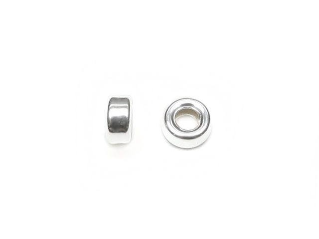 Silver925 ロンデル 3mm【10コ販売】▽ シルバー925 パーツ アクセサリー クラフト 金具 USA製 925銀 スターリングシルバー Sterling Silver