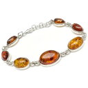 アンバー(琥珀) ブレス No.3【1点もの】▽ 琥珀 アンバー Amber ブレスレット シルバー925 天然石 ビーズ パワーストーン パーツ アクセサリー 素材 材料