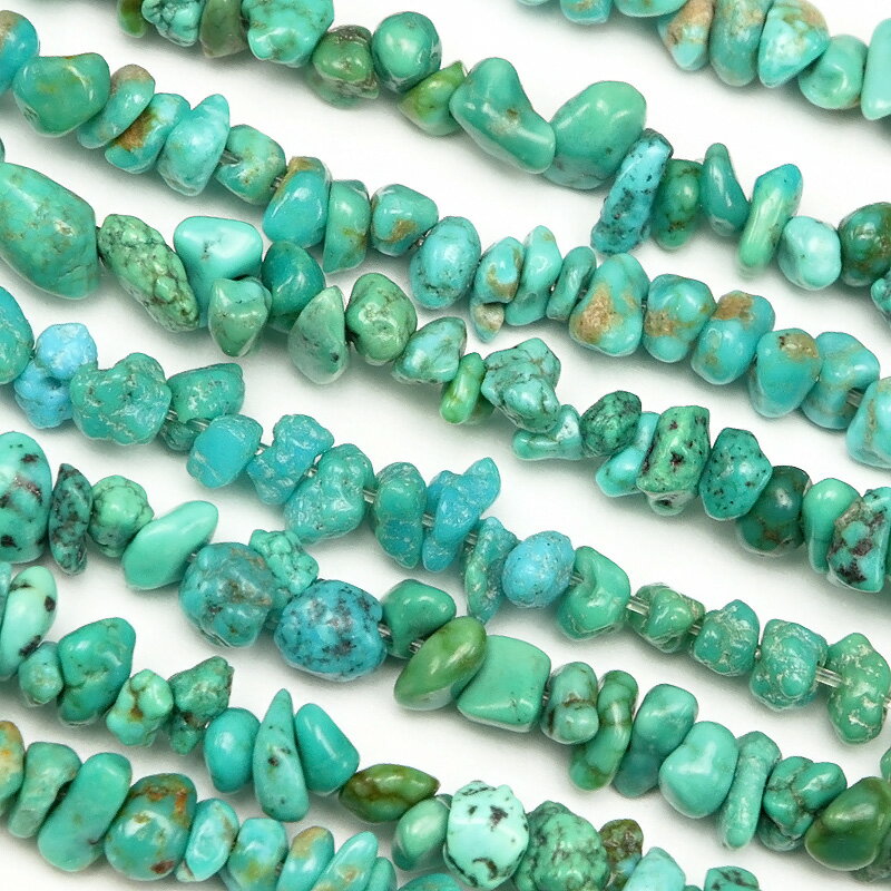 ターコイズ チップ 2〜4mm【1連販売】▽ トルコ石 スカイストーン Turquoise 12月の誕生石 さざれ 連売り 天然石 ビーズ パワーストーン パー...