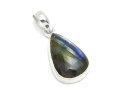 ラブラドライト ペンダントトップ No.35【1点もの】▽ ラブラドレッセンス 曹灰長石 Labradorite ペンダント シルバー 天然石 ビーズ パワーストーン パーツ アクセサリー 素材 材料