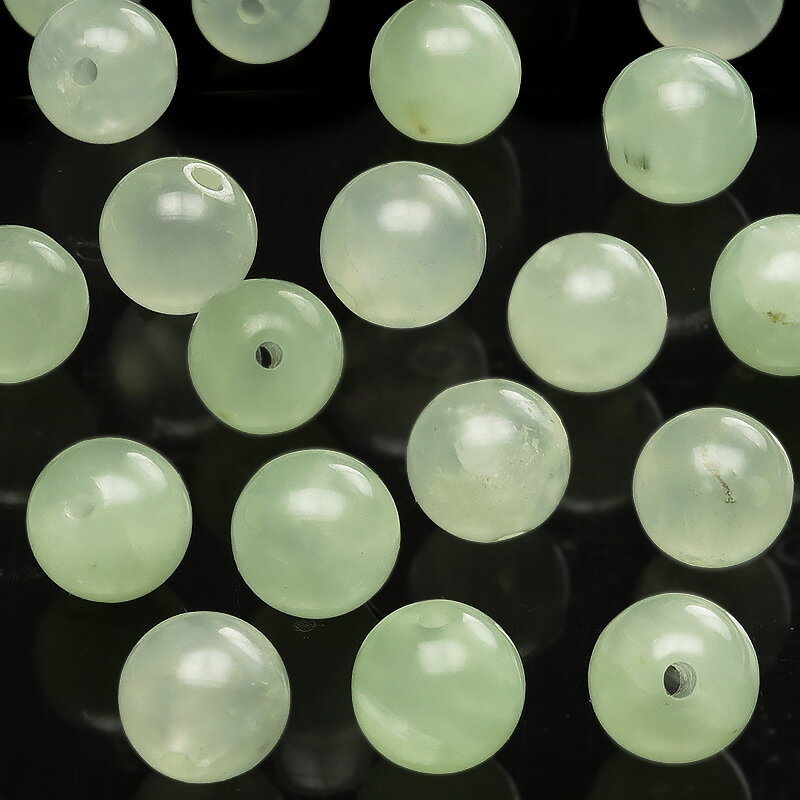 【粒販売】オーストラリア産 プレナイト 丸玉 6mm【8粒販売】▽ ブドウ石 葡萄石 Prehnite 天秤座の守護石 ラウンド 丸ビーズ 粒売り 天然石 ビー...