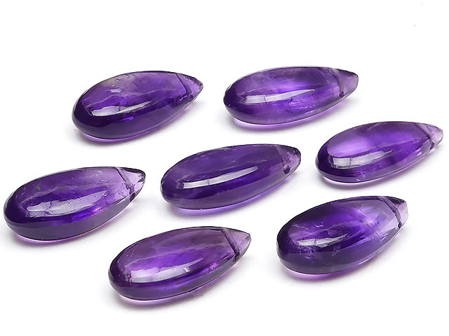 【粒販売】アメジスト ペアシェイプ 15×7mm【2粒販売】▽ アメシスト 紫水晶 Amethyst 2月の誕生石 しずく 雫 粒売り 天然石 ビーズ パワーストーン パーツ アクセサリー 素材 材料