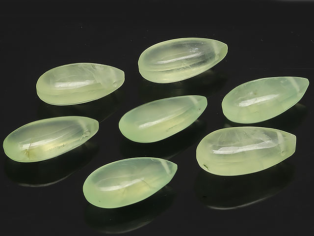 【粒販売】プレナイト ペアシェイプ 15×7mm【2粒販売】▽ ブドウ石 葡萄石 Prehnite 天秤座の守護石 しずく 雫 粒売り 天然石 ビーズ パワーストーン パーツ アクセサリー 素材 材料 1