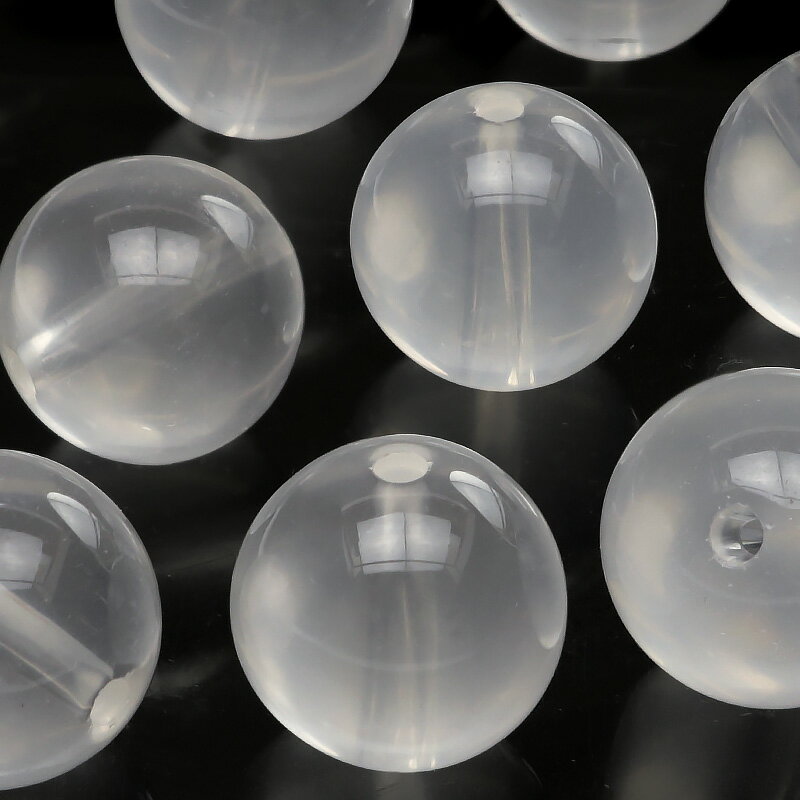 【粒販売】ブラジル産 ミルキークォーツ 丸玉 12mm【6粒販売】▽ スノークォーツ 乳石英 乳白石英 Milky quartz ラウンド 丸ビーズ 粒売り 天...